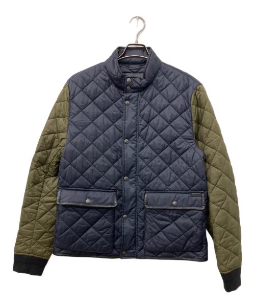 COACH（コーチ）COACH (コーチ) レザーパイピングキルティングジャケット ネイビー サイズ:Mの古着・服飾アイテム