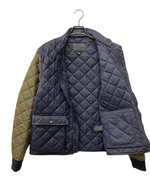 COACH（コーチ）COACH (コーチ) レザーパイピングキルティングジャケット ネイビー サイズ:Mの古着・服飾アイテム