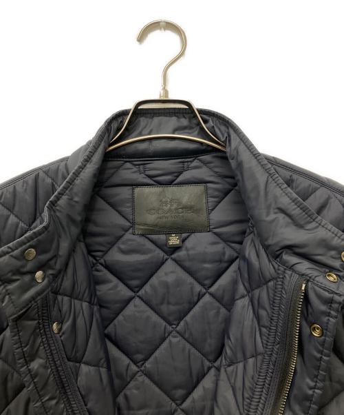 COACH（コーチ）COACH (コーチ) レザーパイピングキルティングジャケット ネイビー サイズ:Mの古着・服飾アイテム