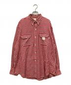 KARL HELMUTカールヘルム）の古着「ギンガムチェックネルシャツ」｜レッド