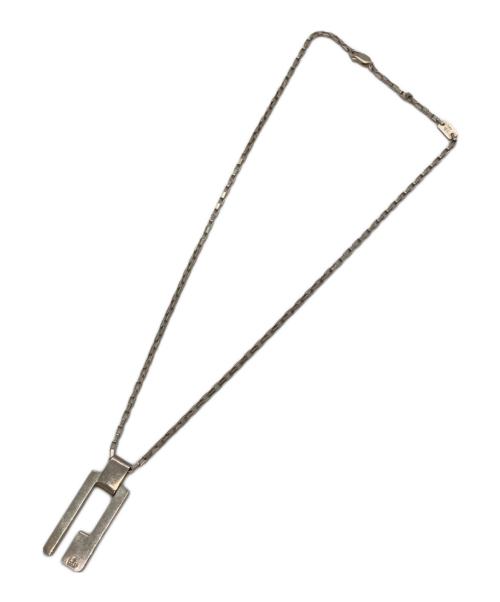 GUCCI（グッチ）GUCCI (グッチ) Gロゴプレートシルバーネックレス シルバーの古着・服飾アイテム