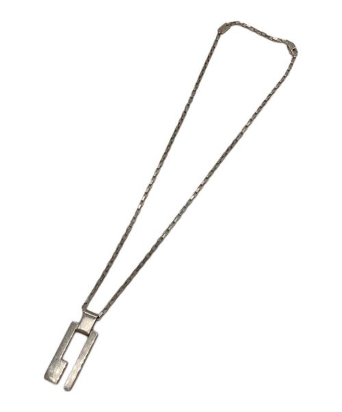 GUCCI（グッチ）GUCCI (グッチ) Gロゴプレートシルバーネックレス シルバーの古着・服飾アイテム