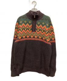 L.L.Bean（エルエルビーン）の古着「ハーフジップニット」｜ブラウン