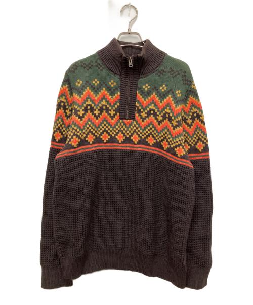L.L.Bean（エルエルビーン）L.L.Bean (エルエルビーン) ハーフジップニット ブラウン サイズ:Mの古着・服飾アイテム