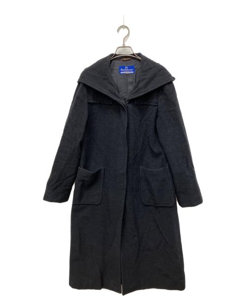 BURBERRY BLUE LABEL（バーバリー ブルー レーベル）BURBERRY BLUE LABEL (バーバリー ブルー レーベル) フーデッドコート ブラック サイズ:40の古着・服飾アイテム