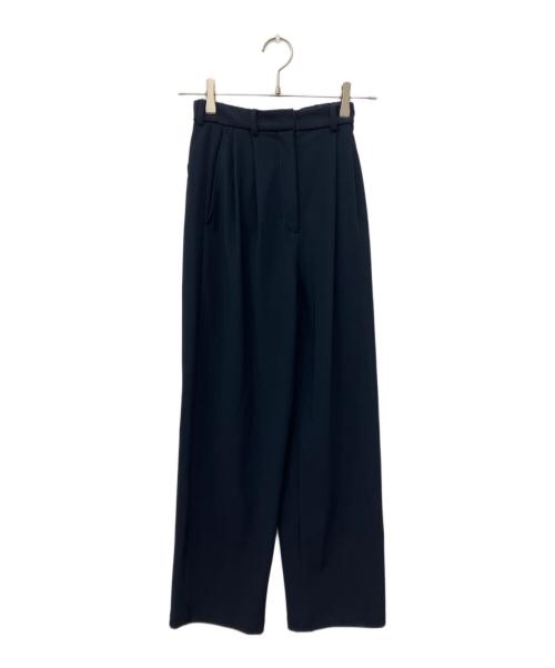 CLANE（クラネ）CLANE (クラネ) リブストライプタックパンツ ネイビー 未使用品の古着・服飾アイテム