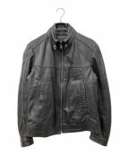 HUGO BOSSヒューゴ ボス）の古着「ラムレザージャケット」｜ブラック