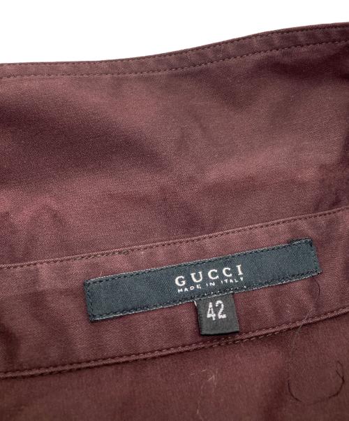GUCCI（グッチ）GUCCI (グッチ) シャツ ワインレッド サイズ:42の古着・服飾アイテム