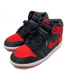 NIKE（ナイキ）の古着「エアジョーダン1 レトロ ハイ OG "サテンブレッド"」｜ブラック×レッド
