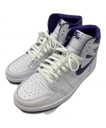 NIKE（ナイキ）の古着「エアジョーダン1 ハイ OG "コートパープル"/Air Jordan 1 High OG "Court Purple"」｜ホワイト×パープル