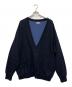 CAHLUMN（カウラム）の古着「Merino Wool+Cotton Loop Back V-neck Sweatshirt」｜ネイビー