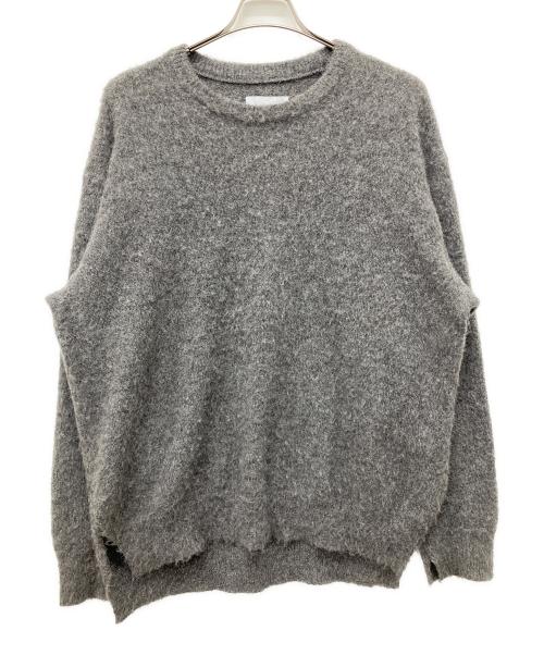 ssstein（シュタイン）ssstein (シュタイン) 25AW WOOL:ALPACA MILLED KNIT CREW NECK LS グレー サイズ:Mの古着・服飾アイテム