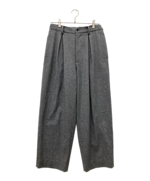 ssstein（シュタイン）ssstein (シュタイン) 25AW W/CA BEAVER EASY WIDE TROUSERS グレー サイズ:Mの古着・服飾アイテム