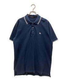 BURBERRY BLACK LABEL（バーバリーブラックレーベル）の古着「ポロシャツ」｜ネイビー