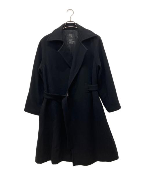 Y's（ワイズ）Y's (ワイズ) 05AWベルテッドウールロングコート ブラック サイズ:XLの古着・服飾アイテム