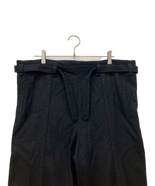 Y's（ワイズ）Y's (ワイズ) ベルテッドウールワイドパンツ ブラック サイズ:不明の古着・服飾アイテム