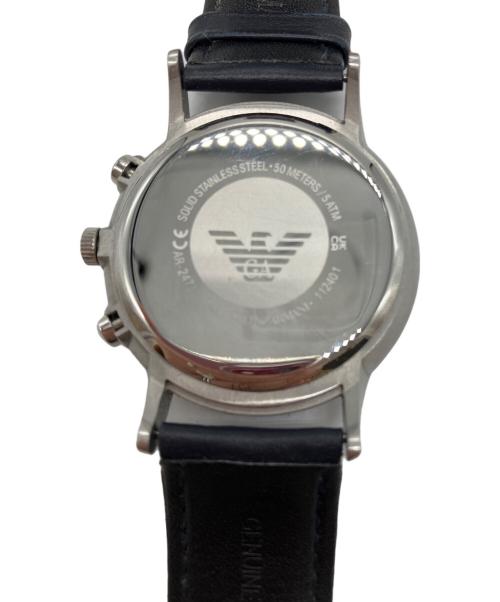 EMPORIO ARMANI（エンポリオ アルマーニ）EMPORIO ARMANI (エンポリオ アルマーニ) 腕時計　クォーツ　レザーベルト ネイビーの古着・服飾アイテム