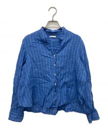 fog linen work（フォグリネンワーク）の古着「リネンシャツ」｜ブルー