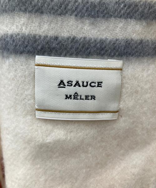 ASAUCE MELER（アソースメレ）ASAUCE MELER (アソースメレ) カシミアブレンドマフラー ベージュの古着・服飾アイテム