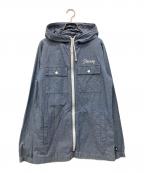 stussyステューシー）の古着「フーデッドジャケット」｜インディゴ