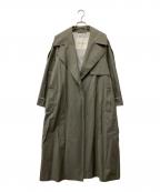 MaxMara THE CUBEマックスマーラ ザ キューブ）の古着「UTRENCH オーバーサイズ トレンチコート」｜クレイ