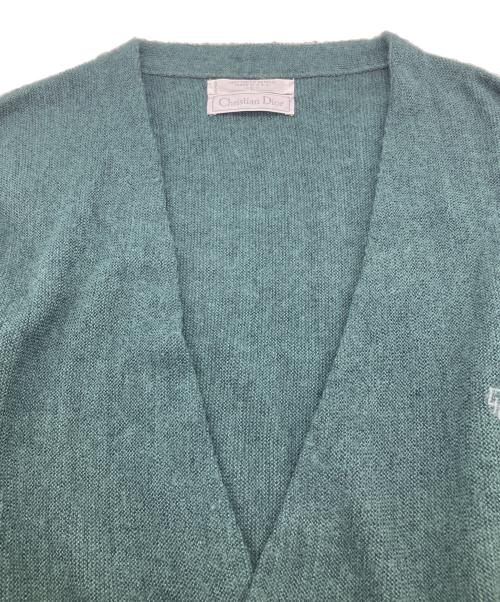 Christian Dior（クリスチャン ディオール）Christian Dior (クリスチャン ディオール) アクリルニットカーディガン グリーン サイズ:Lの古着・服飾アイテム