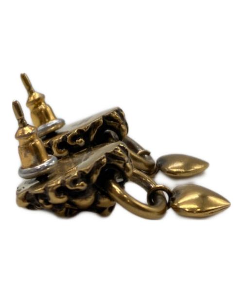 GUCCI（グッチ）GUCCI (グッチ) ライオンヘッド＆ハート ピアス ゴールドの古着・服飾アイテム