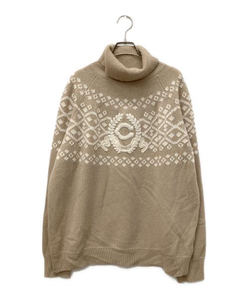 COACH（コーチ）COACH (コーチ) カシミアブレンドノルディックタートルセーター ベージュ サイズ:Sの古着・服飾アイテム