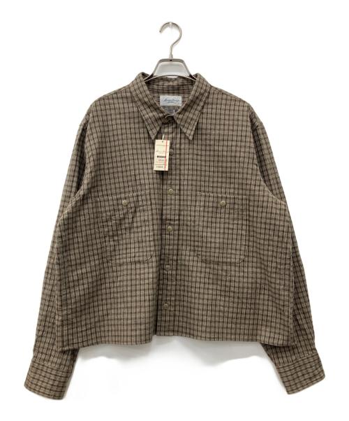 Marvine Pontiak shirts makers（マーヴィンポンティアックシャツメイカーズ）Marvine Pontiak shirts makers (マーヴィンポンティアックシャツメイカーズ) ボックスシルエットネルシャツ オリーブ サイズ:表記なしの古着・服飾アイテム