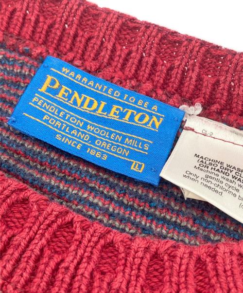 PENDLETON（ペンドルトン）PENDLETON (ペンドルトン) コットンニット レッド サイズ:Lの古着・服飾アイテム