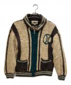 Spy Knittingスパイニッティング）の古着「カウチンニットカーディガン」｜ブラウン