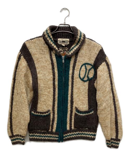 Spy Knitting（スパイニッティング）Spy Knitting (スパイニッティング) カウチンニットカーディガン ブラウン サイズ:Mの古着・服飾アイテム