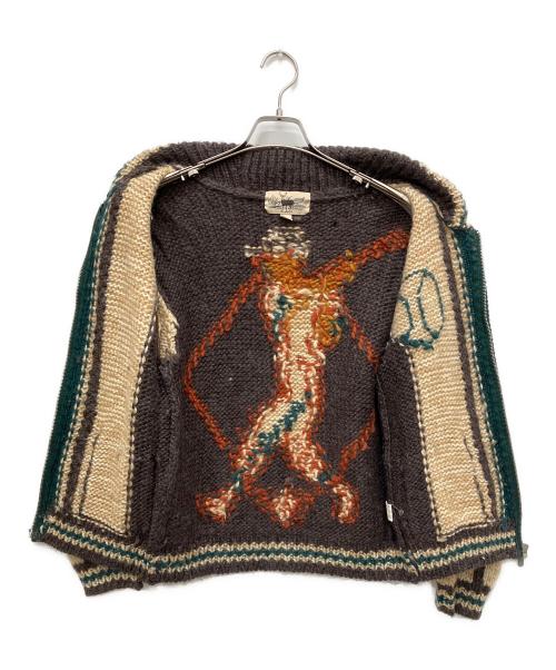 Spy Knitting（スパイニッティング）Spy Knitting (スパイニッティング) カウチンニットカーディガン ブラウン サイズ:Mの古着・服飾アイテム
