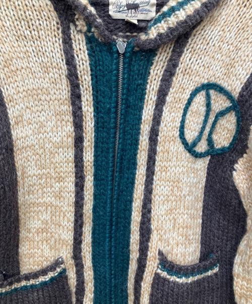 Spy Knitting（スパイニッティング）Spy Knitting (スパイニッティング) カウチンニットカーディガン ブラウン サイズ:Mの古着・服飾アイテム