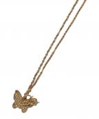 Diorディオール）の古着「バタフライモチーフネックレス」｜ゴールド