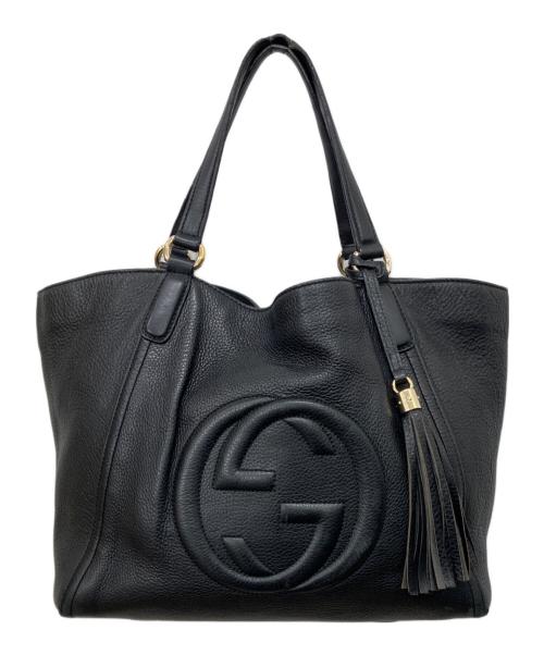 GUCCI（グッチ）GUCCI (グッチ) ソーホー インターロッキングGハンドバッグ ブラックの古着・服飾アイテム