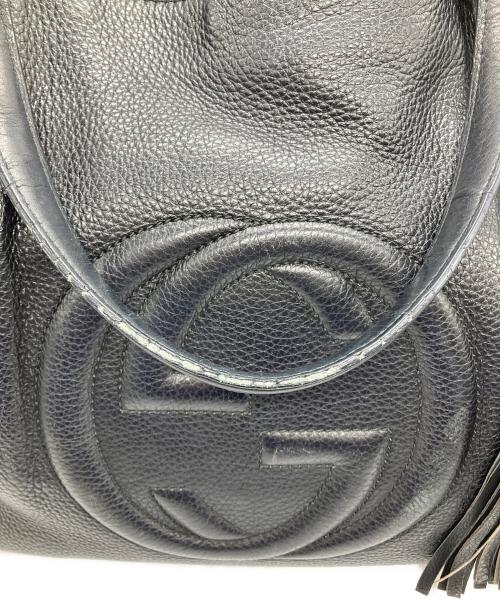 GUCCI（グッチ）GUCCI (グッチ) ソーホー インターロッキングGハンドバッグ ブラックの古着・服飾アイテム