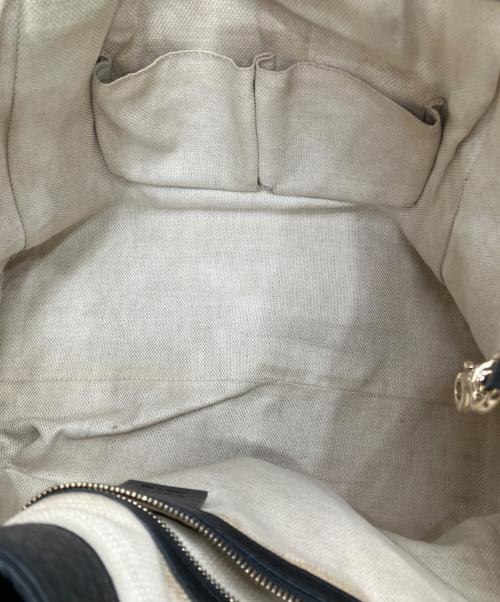 GUCCI（グッチ）GUCCI (グッチ) ソーホー インターロッキングGハンドバッグ ブラックの古着・服飾アイテム