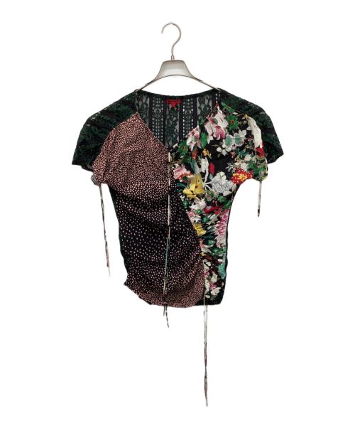VIVIENNE TAM（ヴィヴィアンタム）VIVIENNE TAM (ヴィヴィアンタム) 総柄ブラウス グリーン サイズ:Sの古着・服飾アイテム