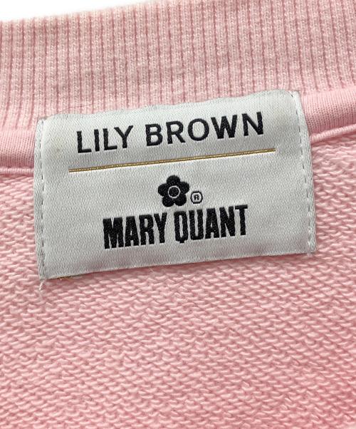 MARY QUANT（マリークヮント）MARY QUANT (マリークヮント) Lily Brown (リリーブラウン) デイジークロップドスウェット ピンク サイズ:Freeの古着・服飾アイテム