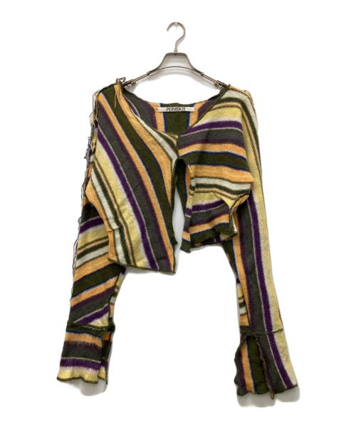 PERVERZE（パーバーズ）PERVERZE (パーバーズ) Color Stripe Knit Sweater マルチカラー サイズ:Freeの古着・服飾アイテム
