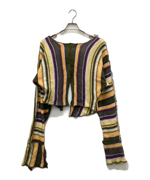 PERVERZE（パーバーズ）PERVERZE (パーバーズ) Color Stripe Knit Sweater マルチカラー サイズ:Freeの古着・服飾アイテム