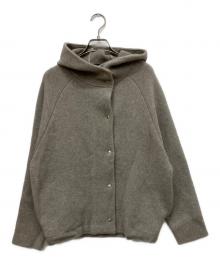 23区（ニジュウサンク）の古着「ラクーンブレンドダブルフェイス ニット フーディー」｜ブラウン