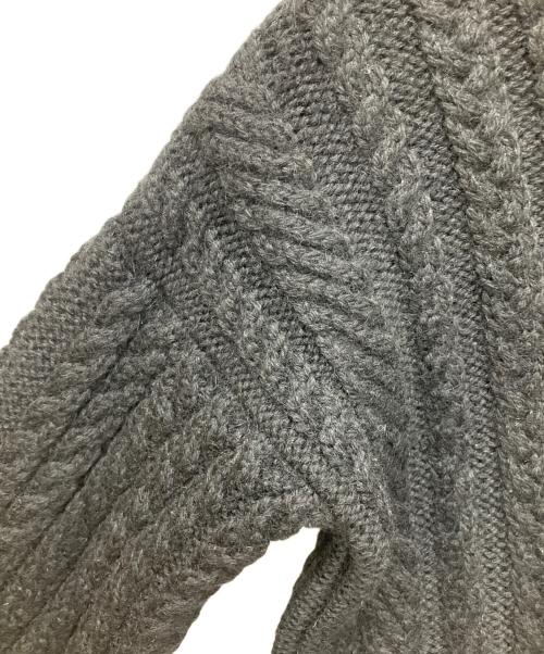 GUERNSEY WOOLLENS（ガンジーウーレンズ）GUERNSEY WOOLLENS (ガンジーウーレンズ) フィッシャーマンニット ブラック サイズ:36の古着・服飾アイテム