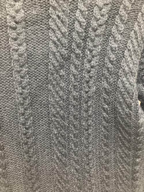 GUERNSEY WOOLLENS（ガンジーウーレンズ）GUERNSEY WOOLLENS (ガンジーウーレンズ) フィッシャーマンニット ブラック サイズ:36の古着・服飾アイテム