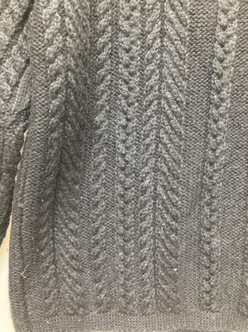 GUERNSEY WOOLLENS（ガンジーウーレンズ）GUERNSEY WOOLLENS (ガンジーウーレンズ) フィッシャーマンニット ブラック サイズ:36の古着・服飾アイテム