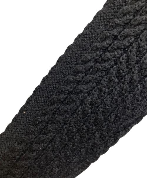GUERNSEY WOOLLENS（ガンジーウーレンズ）GUERNSEY WOOLLENS (ガンジーウーレンズ) フィッシャーマンニット ブラック サイズ:36の古着・服飾アイテム