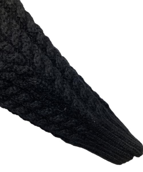 GUERNSEY WOOLLENS（ガンジーウーレンズ）GUERNSEY WOOLLENS (ガンジーウーレンズ) フィッシャーマンニット ブラック サイズ:36の古着・服飾アイテム