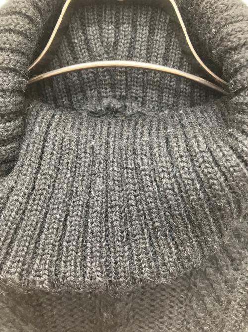 GUERNSEY WOOLLENS（ガンジーウーレンズ）GUERNSEY WOOLLENS (ガンジーウーレンズ) フィッシャーマンニット ブラック サイズ:36の古着・服飾アイテム