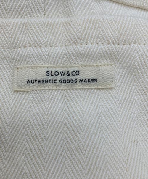 SLOW（スロウ）SLOW (スロウ) キャンバストートバッグ ホワイトの古着・服飾アイテム